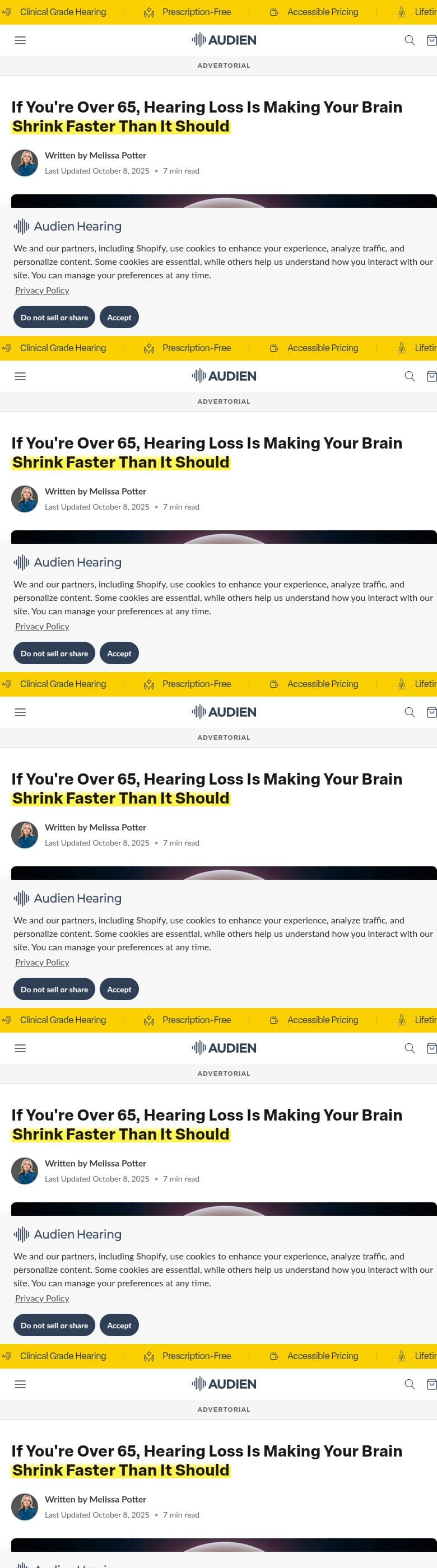 Audien Hearing advertorial