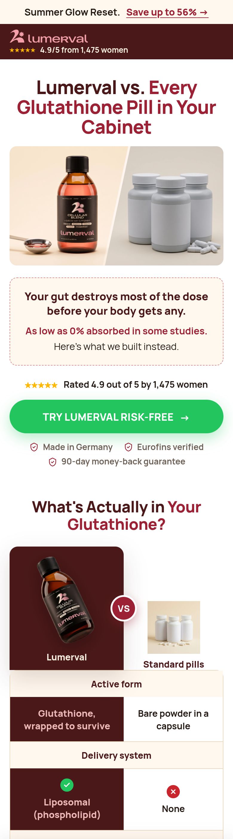 Lumerval  sales, live client page
